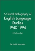 Cover: A Critical Bibliography of English Language Studies 1940-1994 - Wiley