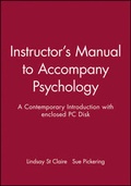 Cover: Instructor's Manual to Accompany Psychology - Wiley