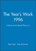 Cover: The Year's Work in Critical and Cultural Theory - Blackwell Publishers