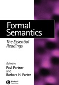 Cover: Formal Semantics - Wiley