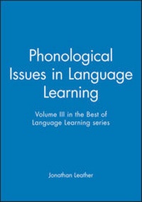 Enlarge image Cover: Phonological Issues in Language Learning - Wiley