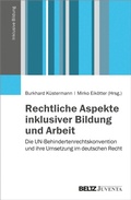 Cover: Rechtliche Aspekte inklusiver Bildung und Arbeit - Beltz eBook