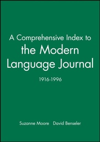 Enlarge image Cover: A Comprehensive Index to the Modern Language Journal - Wiley