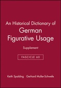 Cover: An Historical Dictionary of German Figurative Usage, Fascicle 60 - Wiley