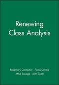 Cover: Renewing Class Analysis - Wiley