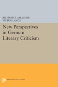 Cover: New Perspectives in German Literary Criticism - Princeton University Press