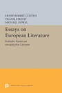 Cover: Essays on European Literature - Princeton University Press