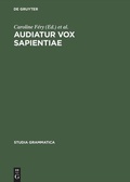 Cover: Audiatur Vox Sapientiae - De Gruyter Akademie Forschung
