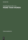Cover: More than Words - De Gruyter Akademie Forschung