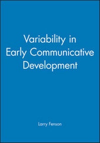 Enlarge image Cover: Variability in Early Communicative Development - Wiley
