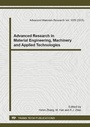 Cover: Advanced Research in Material Engineering, Machinery and Applied Technologies - Trans Tech Publications Ltd