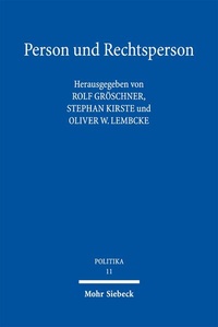 Enlarge image Cover: Person und Rechtsperson - Mohr Siebeck