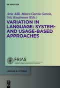 Cover: Variation in Language: System- and Usage-based Approaches - De Gruyter