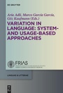 Cover: Variation in Language: System- and Usage-based Approaches - De Gruyter