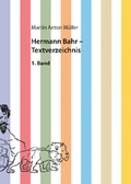 Cover: Hermann Bahr - Textverzeichnis - VDG Weimar - Verlag und Datenbank f&uuml;r Geisteswissenschaften