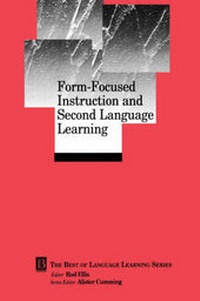 Enlarge image Cover: Form-Focused Instruction and Second Language Learning - Wiley
