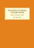 Cover: Index of Middle English Prose: Index to Volumes I to XX - De Gruyter
