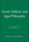 Cover: Social, Political, and Legal Philosophy, Volume 11 - Wiley