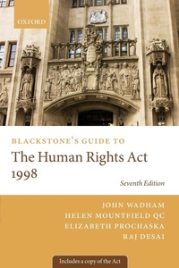 Enlarge image Cover: Blackstone's Guide to the Human Rights Act 1998 - Oxford University Press