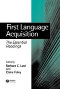Cover: First Language Acquisition - Wiley