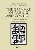 Cover: The Grammar of Raising and Control - Wiley