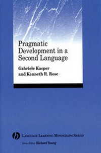 Enlarge image Cover: Pragmatic Development in a Second Language - Wiley