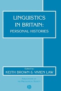 Cover: Linguistics in Britain - Wiley