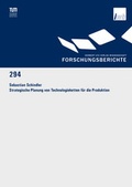 Cover: Strategische Planung von Technologieketten f&uuml;r die Produktion - utzverlag GmbH