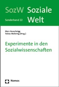 Cover: Experimente in den Sozialwissenschaften - Nomos