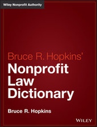 Abbildung von: Hopkins' Nonprofit Law Dictionary - Wiley
