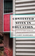 Cover: Contested Sites in Education - Peter Lang Verlag