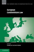 Cover: European Condominium Law - Cambridge University Press