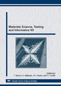Cover: Materials Science, Testing and Informatics VII - Trans Tech Publications Ltd