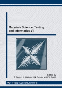 Enlarge image Cover: Materials Science, Testing and Informatics VII - Trans Tech Publications Ltd