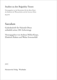 Enlarge image Cover: Saeculum - Harrassowitz Verlag