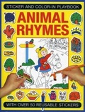 Cover: Sticker and Colour-in Playbook: Animal Rhymes - Armadillo Books