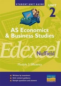 Abbildung von: Edexcel (Nuffield) Economics and Business Studies AS: Unit 2, module 2 - Philip Allan Updates