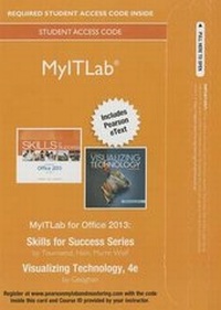 Abbildung von: Mylab It with Pearson Etext -- Access Card -- For Skills 2013 with Visualizing Technology Complete - Pearson