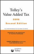 Cover: Tolley's Value Added Tax 2006 - Tolley Publishing