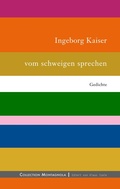 Cover: vom schweigen sprechen - BoD - Books on Demand