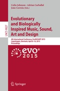 Cover: Evolutionary and Biologically Inspired Music, Sound, Art and Design - Springer