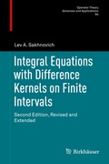Cover: Integral Equations with Difference Kernels on Finite Intervals - Birkh&auml;user