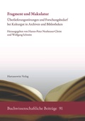Cover: Fragment und Makulatur - Harrassowitz Verlag