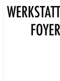 Cover: Werkstatt Foyer - universi - Universit&auml;tsverlag Siegen