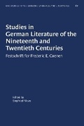 Cover: Studies in German Literature of the Nineteenth and Twentieth Centuries - The University of North Carolina Press