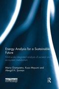 Cover: Energy Analysis for a Sustainable Future - Routledge