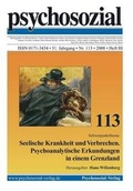 Cover: psychosozial 113 - psychosozial