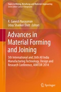 Cover: Advances in Material Forming and Joining - Springer