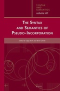 Cover: The Syntax and Semantics of Pseudo-Incorporation - Brill