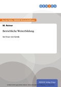 Cover: Betriebliche Weiterbildung - GBI-Genios Verlag
